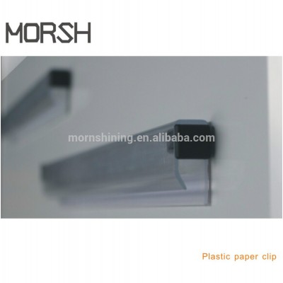 whiteboard plastic paper clip with magnet strip backside